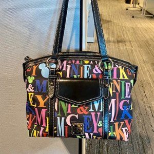 Dooney & Bourke Disney:  Mickey & Minnie "Rainbow Names" Shoulder Bag